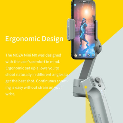 MOZA Mini MX 3 Axis Foldable Handheld Gimbal Stabilizer for Action Camera and Smart Phone, Mini MX