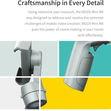 MOZA Mini MX 3 Axis Foldable Handheld Gimbal Stabilizer for Action Camera and Smart Phone, Mini MX