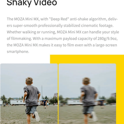 MOZA Mini MX 3 Axis Foldable Handheld Gimbal Stabilizer for Action Camera and Smart Phone, Mini MX
