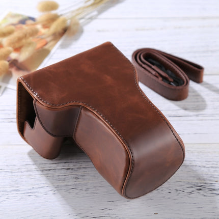 Full Body Camera PU Leather Case Bag with Strap for Canon EOS M6 (18-150mm Lens), For EOS M6 (18-150mm), For M6(18-150mm), For EOS M6(18-150mm)