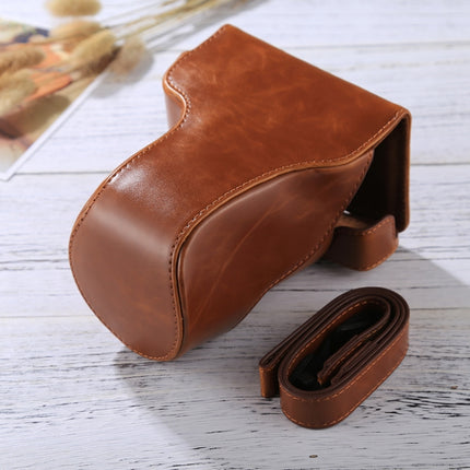 Full Body Camera PU Leather Case Bag with Strap for Canon EOS M6 (18-150mm Lens), For EOS M6 (18-150mm), For M6(18-150mm), For EOS M6(18-150mm)