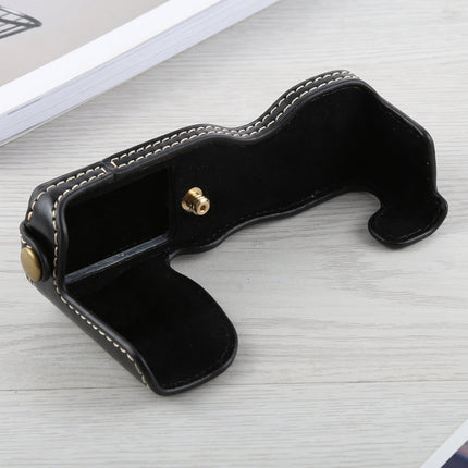 1/4 inch Thread PU Leather Camera Half Case Base for FUJIFILM X-A5 / X-A20, For FUJIFILM XA5