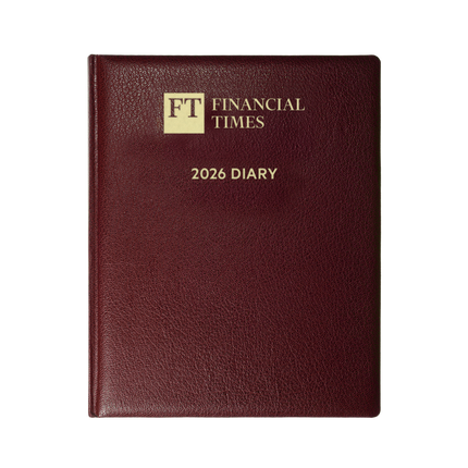 2026 Desk Diary - Week-to-View Planner - Claret (DCC-26)