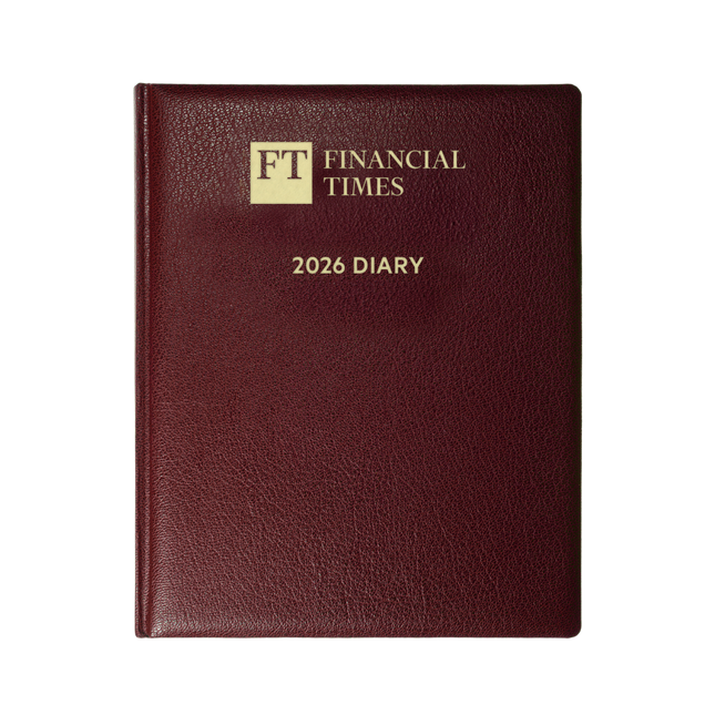 2026 Desk Diary - Week-to-View Planner - Claret (DCC-26)