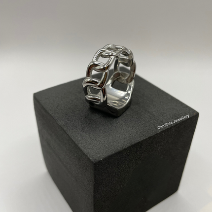 Cuban Link Onyx Ring