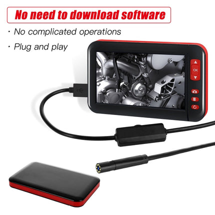P20 4.3 Inch Screen Display HD1080P Inspection Endoscope with 8 LEDs, Length: 10m, Lens Diameter: 8mm, Hard Line, Length: 10m, Hard Line