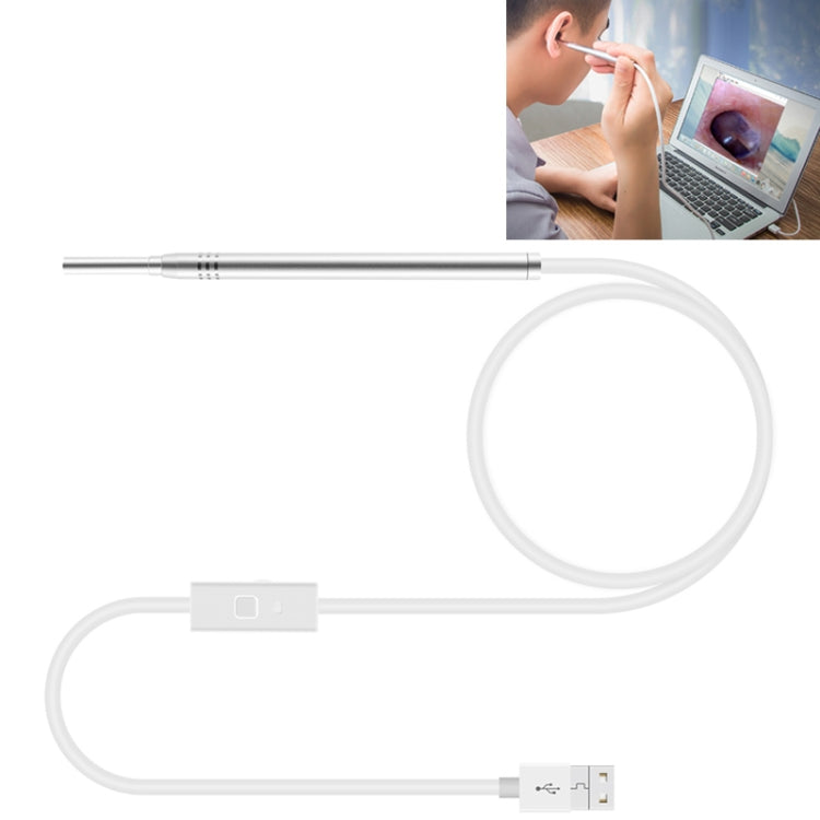 1MP HD Visual Ear Nose Tooth Endoscope Borescope with 6 LEDs, Lens Diameter: 4.3mm