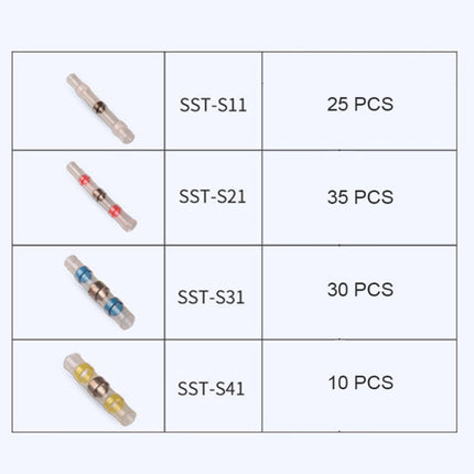 100 PCS / Box Professional Water Resistant Solder Ring Heat-shrinkable Tube, 100 PCS / Set