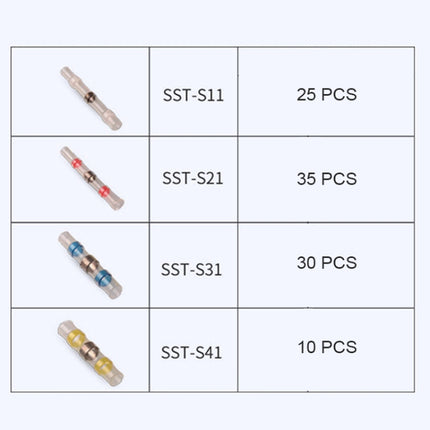 100 PCS / Box Professional Water Resistant Solder Ring Heat-shrinkable Tube, 100 PCS / Set