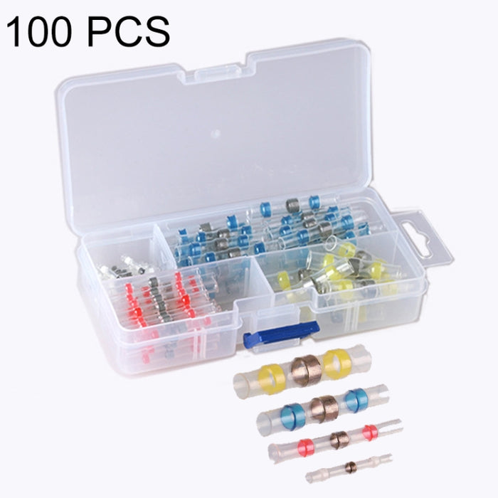 100 PCS / Box Professional Water Resistant Solder Ring Heat-shrinkable Tube, 100 PCS / Set