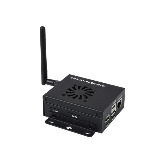 Waveshare Mini IO Board Full Ver Mini-Computer Base Box with Metal Case & Cooling Fan for Raspberry Pi CM4, Mini IO Board Full Ver