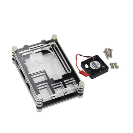9 Layers Acrylic Box Shell Case with Cooling Fan for Raspberry pi 3