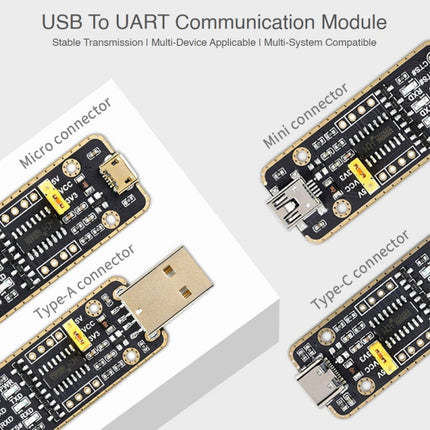 Waveshare Type-C / USB-C to UART High Band Rate Transmission Module Connectors, USB-C
