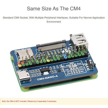 Waveshare Nano Base Board A for Raspberry Pi CM4, Nano Base Board A