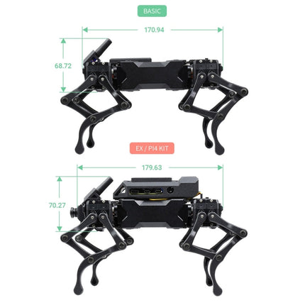 Waveshare WAVEGO 12-DOF Bionic Dog-Like Robot, Basic Version, Basic Version