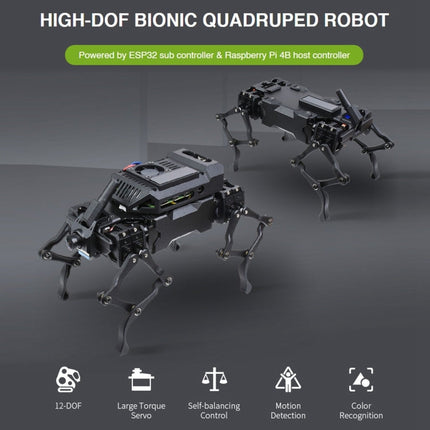 Waveshare WAVEGO 12-DOF Bionic Dog-Like Robot, Basic Version, Basic Version