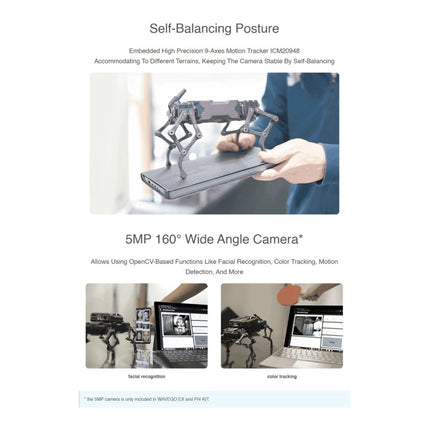 Waveshare WAVEGO 12-DOF Bionic Dog-Like Robot, Basic Version, Basic Version