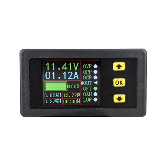 90V 20A Color Dual-Display Voltage Current Meter Charge Discharge Measurement Counter, Without Relay