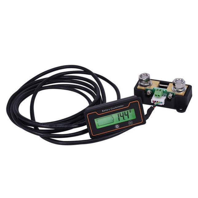 2m 200A 12V 48V Digital Display DC Current Voltmeter Lead-Acid Lithium Battery Charge Meter, 2m 200A