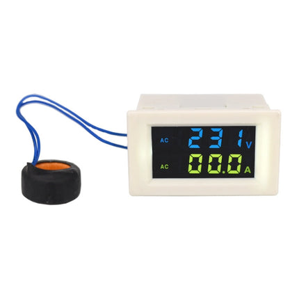 D85-2042A 110V 220V 380V 100A Digital AC Voltmeter Ammeter Current Amps Volt Meter LCD Panel Monitor