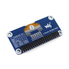 WAVESHARE 128x64 1.3inch OLED Display HAT for Raspberry Pi, 1.3inch OLED