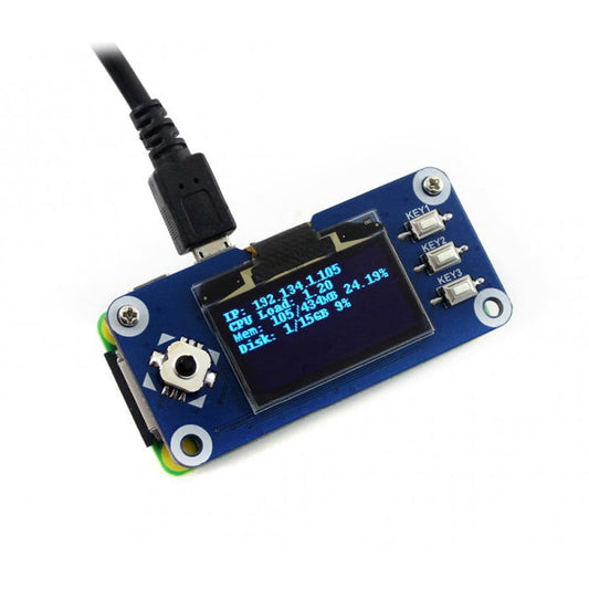 WAVESHARE 128x64 1.3inch OLED Display HAT for Raspberry Pi, 1.3inch OLED