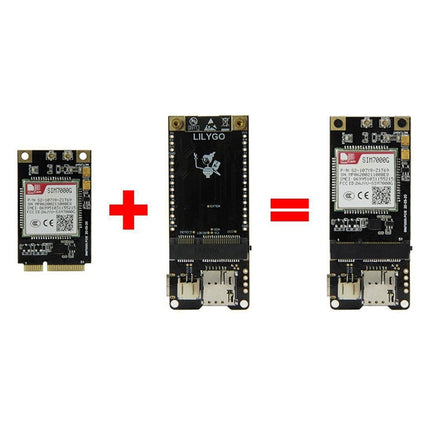 TTGO T-PCIE ESP32-WROVER-B AXP192 Chip WiFi Bluetooth Nano Card SIM Series Module Hardware Composable Development Board, PCIE-SIM7070G Module, PCIE-SIM7070G Module