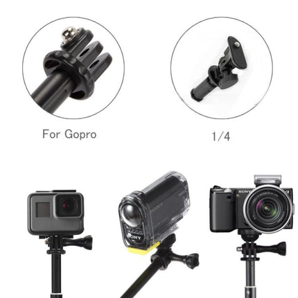 Universal Aluminum Alloy Selfie Stick with Adapter, Length: 25-75cm, Length: 25-75cm