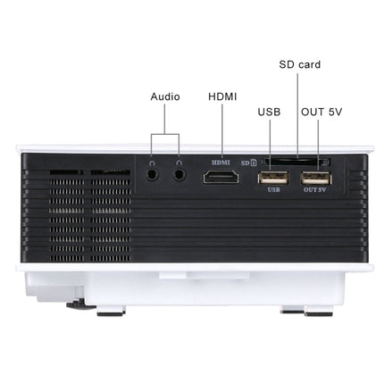 UC68 1200 Lumens HD 800 x 480 Digital LED Projector with Remote Control, Support USB / SD / VGA / HDMI