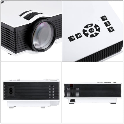 UC68 1200 Lumens HD 800 x 480 Digital LED Projector with Remote Control, Support USB / SD / VGA / HDMI