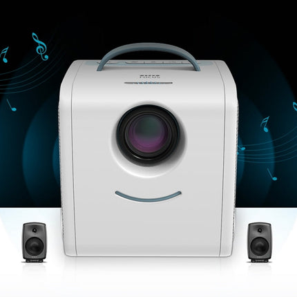 W-S1 10W Children Video Projector 30 Lumens HD 1080P LCD Technology, Support AV / USB / Mini SD Card / HDMI / Audio