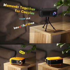 A2000 Portable Projector 800 Lumen LCD Home Theater Video Projector, Support 1080P, EU Plug, EU Plug