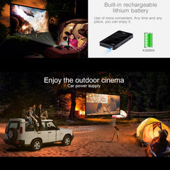 P09 Portable 4K Ultra HD DLP Mini Smart Projector with Infrared Remote Control, Amlogic S905X 4-Core A53 up to 1.5GHz Android 6.0, 1GB+8GB, Support 2.4G/5G WiFi, Bluetooth, TF Card