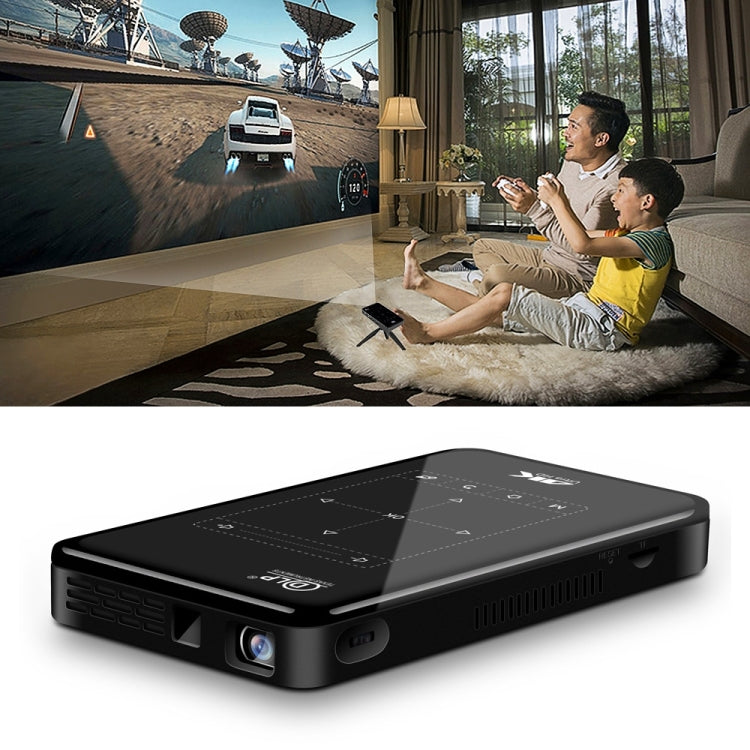 P09 Portable 4K Ultra HD DLP Mini Smart Projector with Infrared Remote Control, Amlogic S905X 4-Core A53 up to 1.5GHz Android 6.0, 1GB+8GB, Support 2.4G/5G WiFi, Bluetooth, TF Card