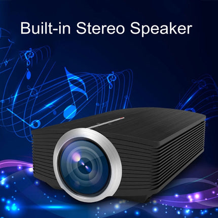 YG510 1200 LUX 800*480 LED Projector HD Home Theater, Support HDMI & VGA & AV & TF & USB, YG510 Black