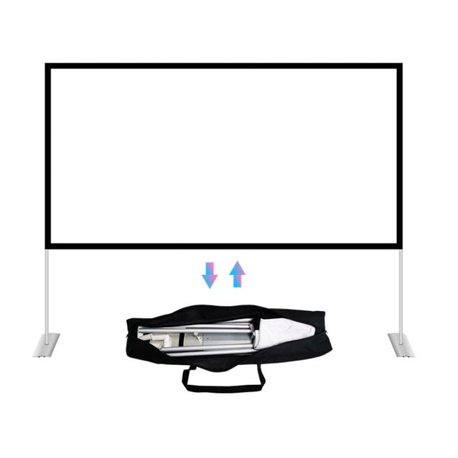 Outdoor Bracket Folding Polyester Projector Film Curtain, Size: 100 inch (16:9), Size: 100 inch