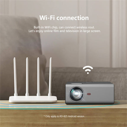 RD825 1280x720 2200LM Mini LED Projector Home Theater, Support HDMI & AV & VGA & USB, Mobile Phone Version, Mobile Phone Version