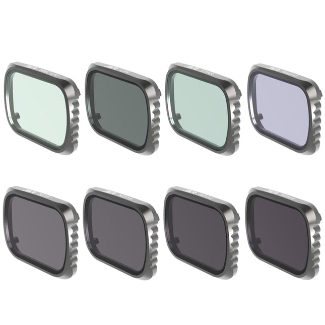 JSR KS 8 in 1 UV + CPL + ND8 + ND16 + ND32 + ND64 + STAR + NIGHT Lens Filter for DJI Air 2S, Aluminum Frame, UV + CPL + ND8 + ND16 + ND32 + ND64 + STAR + NIGHT
