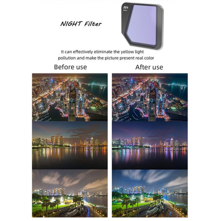 JSR Drone NIGHT Light Pollution Reduction Lens Filter for DJI Mavic 3, NIGHT