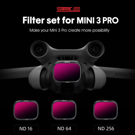 STARTRC 3 in 1 ND16 ND64 ND256 Lens Filter For DJI Mini 3 Pro, 3 in 1 For DJI Mini 3 Pro