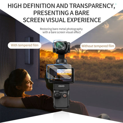 For DJI OSMO Pocket 3 STARTRC 2 in 1 Tempered Glass Lens Protector + Screen Film