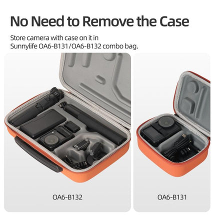 For DJI Osmo Action 6 Sunnylife Protective Case Frame Mount AdapterHousing Case with Detachable Sun Hood, For DJI Osmo Action 6