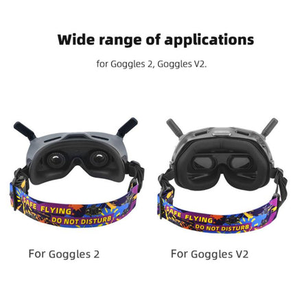 BRDRC Colorful Graffiti Headband Fixed Strap For DJI Aavta Goggles 2 / FPV Goggles V2