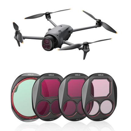 For DJI Mavic 4 Pro STARTRC 4 in 1 CPL ND8 ND32 ND64 Lens Filter Kit, CPL ND8 ND32 ND64