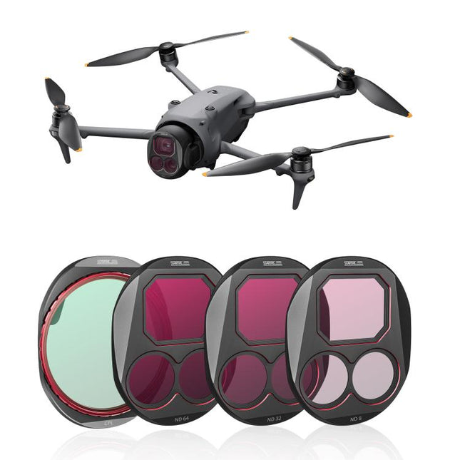 For DJI Mavic 4 Pro STARTRC 4 in 1 CPL ND8 ND32 ND64 Lens Filter Kit, CPL ND8 ND32 ND64