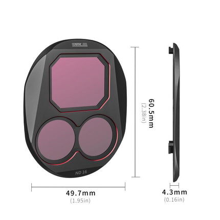 For DJI Mavic 4 Pro STARTRC 4 in 1 ND8 ND16 ND32 ND64 Lens Filter Kit, ND8 ND16 ND32 ND64