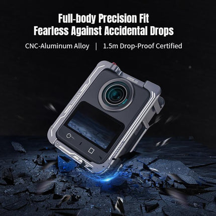 For DJI Osmo 360 STARTRC Metal Cage Frame with Cold Shoe