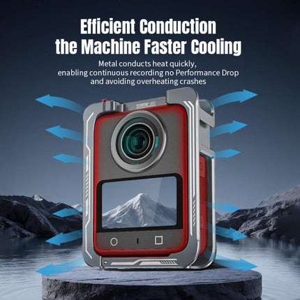 For DJI Osmo 360 STARTRC Metal Cage Frame with Cold Shoe