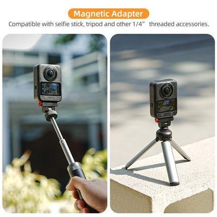 Sunnylife Quick-Release Magnetic Base Mount 1/4 180 Tilt Adjustable Tabletop Base Bracket For DJI Osmo 360 / Action 5 Pro / 4 / 3 / 2, DZ-140 For DJI Osmo 360 / Action 5 Pro