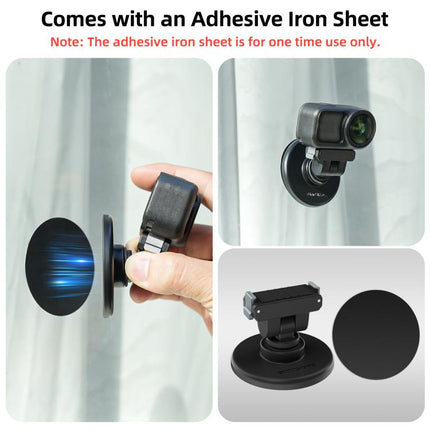 Sunnylife Quick-Release Dual-Direction Magnetic Base Mount 1/4 180 Tilt Adjustable Tabletop Base Bracket For DJI Osmo Nano / Action 6, DZ-141 For DJI Osmo Nano / Action 6